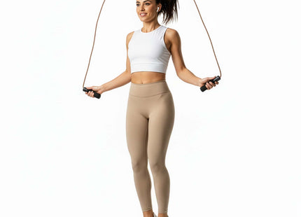 Actiget®  Springtouw | Sport Springtouw | Fitness Springtouw | Verstelbaar | Leer | Bruin | 297 Cm