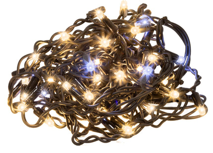 Lichtgordijn | IJspegel Verlichting | 50 LEDs | Warm wit + Koud wit flits | 2,5 M