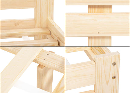 Tweepersoonsbed - Met Lattenbodem - Massief - Naturel -  200x160 CM