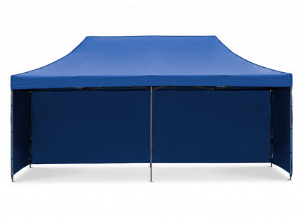 Partytent - 600x300x310xcm - Hoogte Verstelbaar - PVC - Polyester - Harmonica- Frame - Blauw