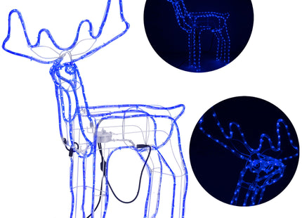 Rendier | Beweegbaar Hoofd | 288 LED Lampjes | Blauw