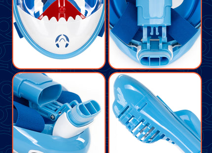 Snorkelmasker - Duikmasker - Duikbril - Snorkel - Face Masker - DRY Top - Verstelbaar - Haai - Kinderen