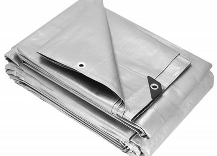 Afdekzeil | Dekzeil | Zeildoek | Waterdicht | PVC | 8 x 5 m | 210 g/m2 | Grijs/Bruin