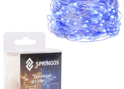 Kerstboomverlichting - 10 LED - Microdraden - 0.9 M - Blauw