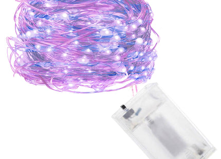 Kerstboomverlichting - 100 LED - Microdraden - 9.9 M - Roze/Blauw