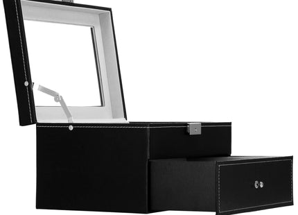 Horlogedoos - Horlogebox - Horlogeopberger - Zwart -  20 Horloges - 28 x 20 x 16,5 cm