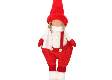 Kerstdame - Kerstversiering - Rode Kabouter - 52 cm