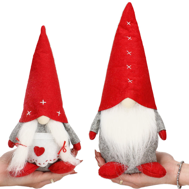 Kerstkabouter | Gnome | Gnoom | Zittend | 1 Stuk | 27 cm