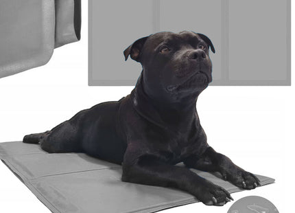 Koelmat Hond | Actieve Verkoelende Gel | 90 x 50 cm | Grijs