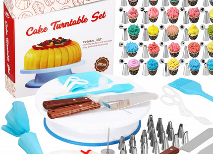 Taart Decoratie Set | Draaiend Taartplateau | 37-Delig
