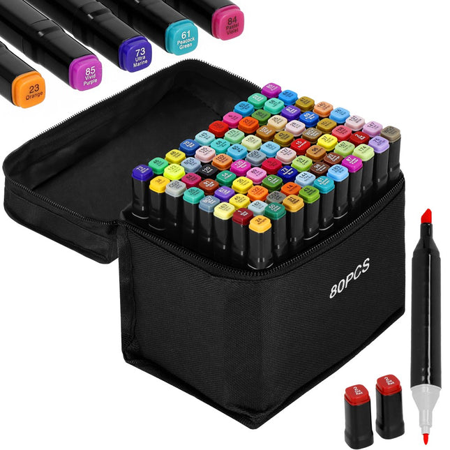 Twinmarkers | Alcohol Markers | Stiften Voor Volwassenen | 80 Stuks | Multicolor