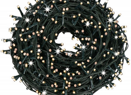 IJspegel Verlichting | Kerstverlichting Buiten | 20 m + 2.5 m Snoer | 500 LED | Flash | Koppelbaar | Warm Wit