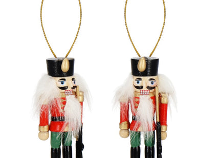 Notenkraker Kerst | Houten Soldaat | Kerstversiering | 3 Stuks | Multicolor | 8 cm