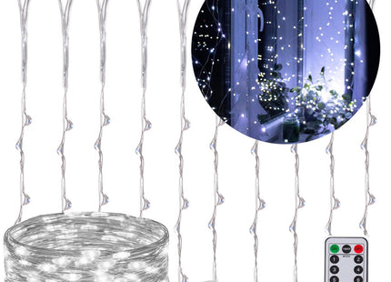 Lichtgordijn | IJspegel Verlichting | Inclusief USB En Afstandsbediening | 300 LED | Koel Wit