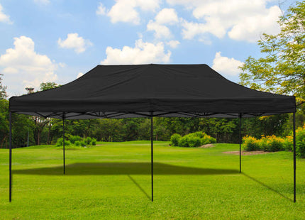 Partytent - 3 x 6 M - Hoogte Verstelbaar - PVC - Polyester - Vergrendelingsbescherming - Harmonica- Frame -  180-205 Cm Doorgangshoogte - 285-310 Cm Nokhoogte