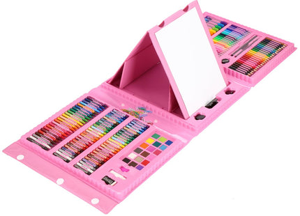 Tekendoos | Tekenkoffer Kinderen | 208 Delig | 40 x 35.5 x 5.5 cm | Roze