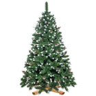 Kunstkerstboom | Premium Royal | Sneeuw | Dennenappels | 220 cm | Zonder Verlichting | Houten Standaard