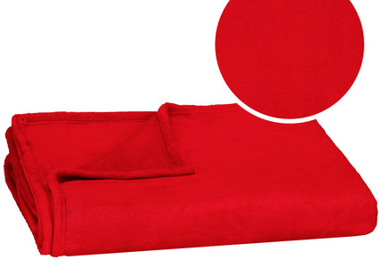 Plaid | Sprei | Bankdeken | Deken | 70 x 160 cm | Pluche | Rood