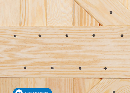 Schuifdeur - Grenenhout - Industrieel - Ruimtebesparing - Functioneel - 210 x 100.5 x 5.4 cm
