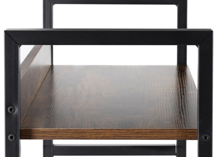 Boekenkast - Metaal - MDF - 4 Etages - Verstelbaar - 124 X 60 X 28 CM - 100 KG