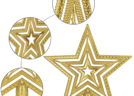 Kerstboom Piek | Ster | 15 cm | Goud