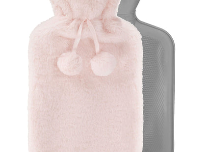 Warmwaterkruik- Pluche -Hoes - 2L - Inhoud - Pijnverlichting- Ontspanning -Roze
