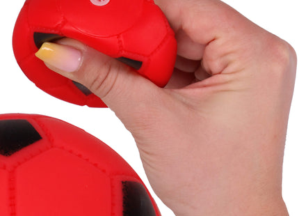 Hondenspeeltje - Hondenbal - Bal - Rood/Zwart - 6,7 cm