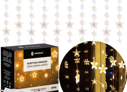 Kerstverlichting Sterrengordijn | 180 LEDs | Warm Wit/Koel Wit