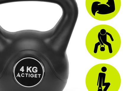 Kettlebell | Kettle Bell | Zwart | 4 kg