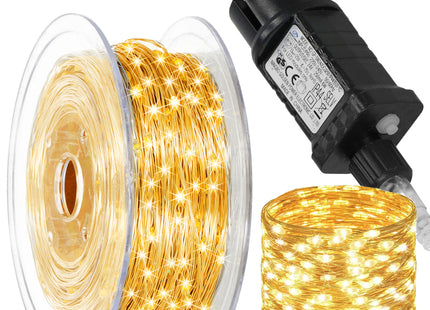 Kerstboomverlichting | Met 1000 LED Lampjes | Draden | Warm Wit | Zwart