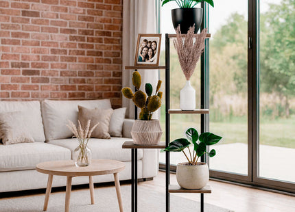 Plantenrek - Plantenstandaard - Bloemenstandaard - Bloementrap - Metaal - 6 - Laags - 60 X 20 X 113 CM - Wit