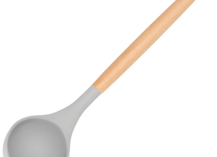 Kookgerei Set | 12 Delig | Keukengerei Siliconen Set | Bamboe/Siliconen | Grijs