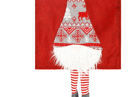Tafelkleed -Kerst - Dwerg - Rood - Polyester - 180 x 33 CM