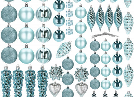 Kerstballen | 72 Stuks | Lichtblauw