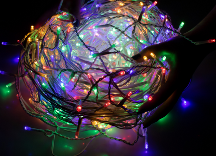 IJspegel Verlichting | 12 m + 2.5 m Snoer | Inclusief Afstandsbediening | 300 LED | Multicolor | Koppelbaar