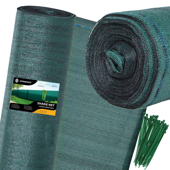 Zichtbreeknet | Rol 1,7 x 25 m | 95 % Schaduw | 185g/m2 | Groen
