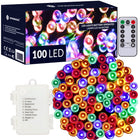 Kerstverlichting | 10,5 m | Batterij | Afstandsbediening | 100 LED | Multicolor