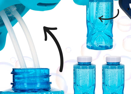 Bellenblaasmachine - Bellenblaas Pistool - Bellenblazer - Bubble gun Volledig Elektrische Bubbel Gun met Reservoir - Blauw -Led Verlichting