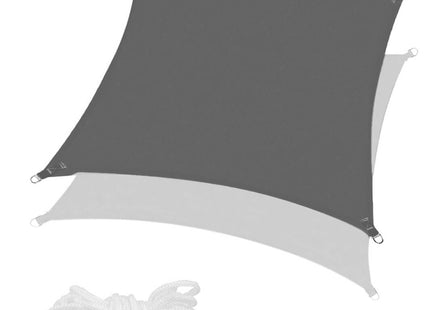 Schaduwdoek | Zonnezeil | Vierkant | 4 x 4 m | 90% Schaduw | Grafiet