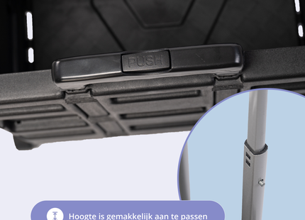 Boodschappentrolley - Boodschappenkrat - Met Twee Wielen - Inklapbaar - 50 L