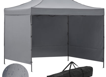 Partytent - 300x300xcm - Hoogte Verstelbaar - PVC - Polyester - Harmonica- Frame - Grijs