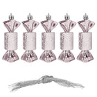 Kersthanger | Kerstsnoepje | Roze | 5 Stuks