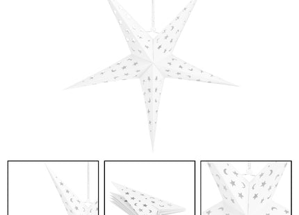 Kerst Ster | Papier | Opvouwbaar | 60 cm | Wit