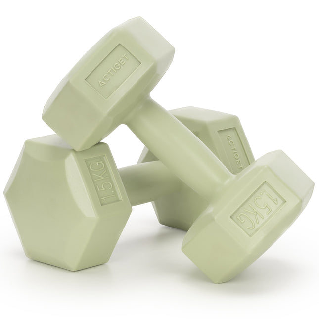 Dumbbell Set - 1,5 KG - Groen - Oefengewichten
