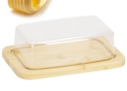 Botervloot | Botervloot met deksel | 20 cm | Naturel/Transparant