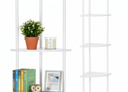 Wandrek - Hoekplank - Boekenplank -  Wit - 5 Etages - 147 Cm - Metaal