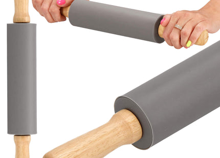 Deegroller - Siliconen - 38 cm - Grijs