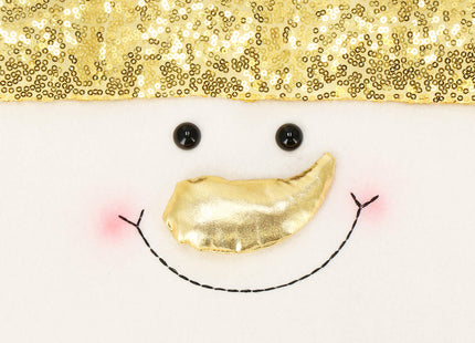 Sierkussenhoes | Kussenhoes | Kussensloop | Woonaccessoires | Kerstman | Goud | 40 x 40 cm | 1 Stuk |