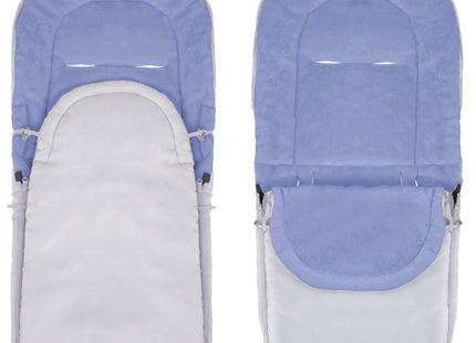 Voetenzak | Voetenzak Buggy | Voetenzak Autostoel | Universeel | 90 cm | Grijs/Blauw