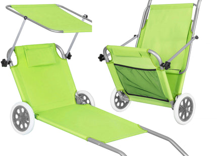 Ligstoel | Ligbed | Verstelbaar | Ergonomische Vorm | Groen